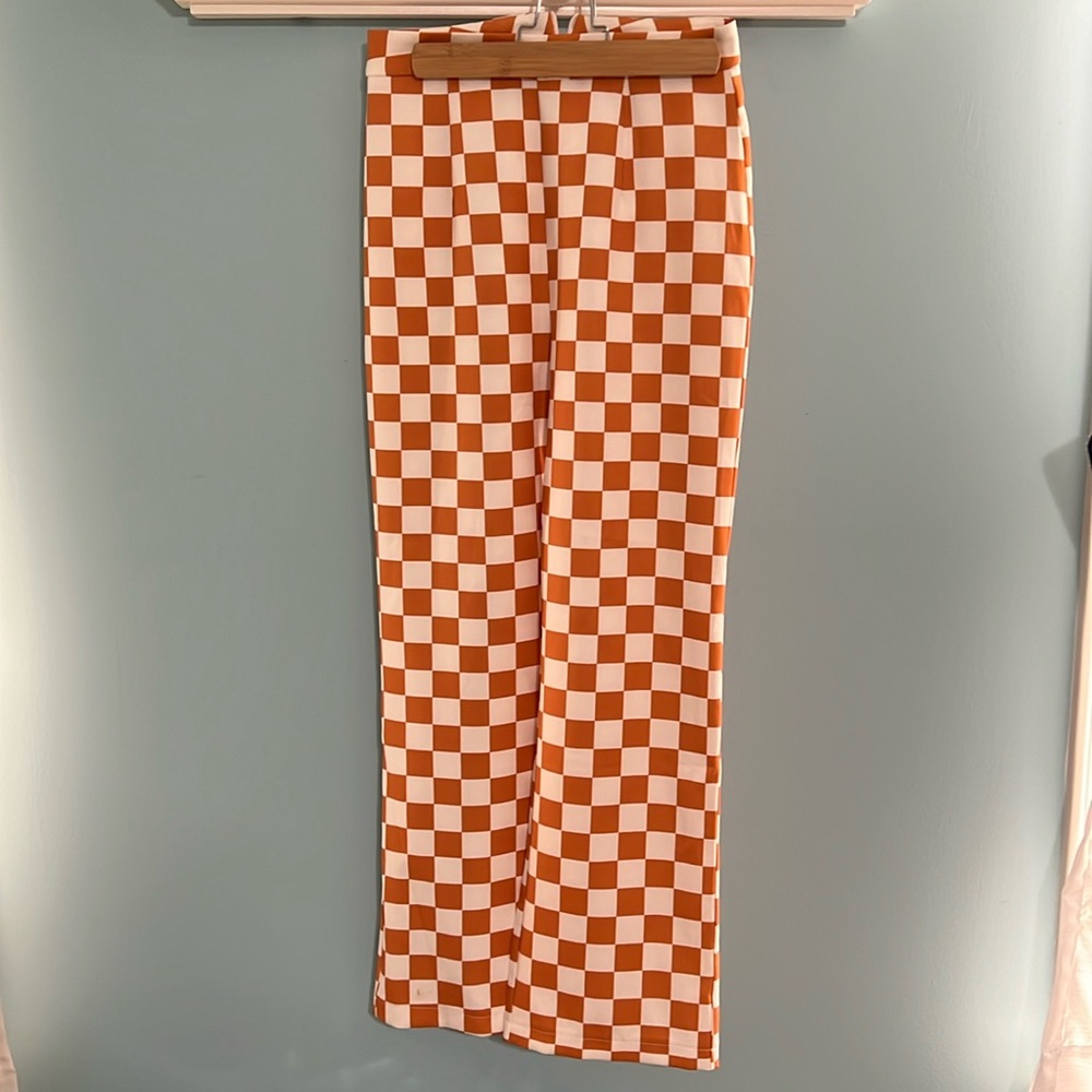 University of Tennessee Checkered orange and white pants